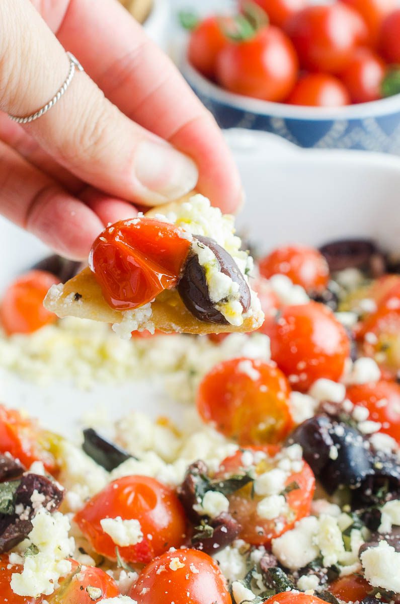 Baked Feta Dip is a quick and easy appetizer fit for game day or book club night. With only 6 ingredients and less than 20 minutes, you can be snacking on this hot flavorful dip! 