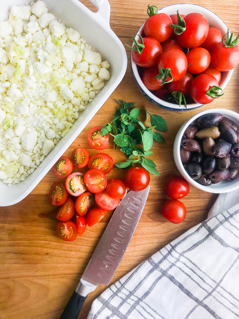 Ingredients for feta dip