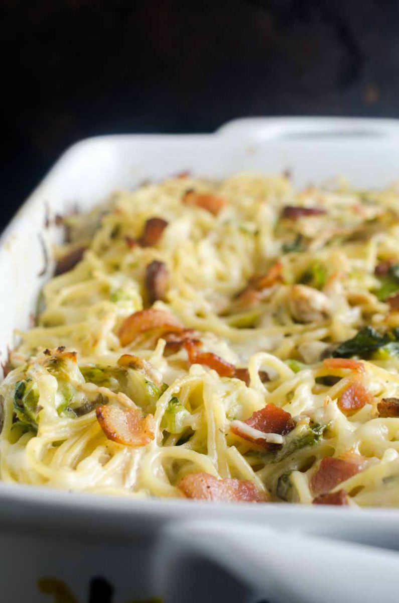 The best way to use turkey leftovers is this Baked Turkey Spaghetti! 