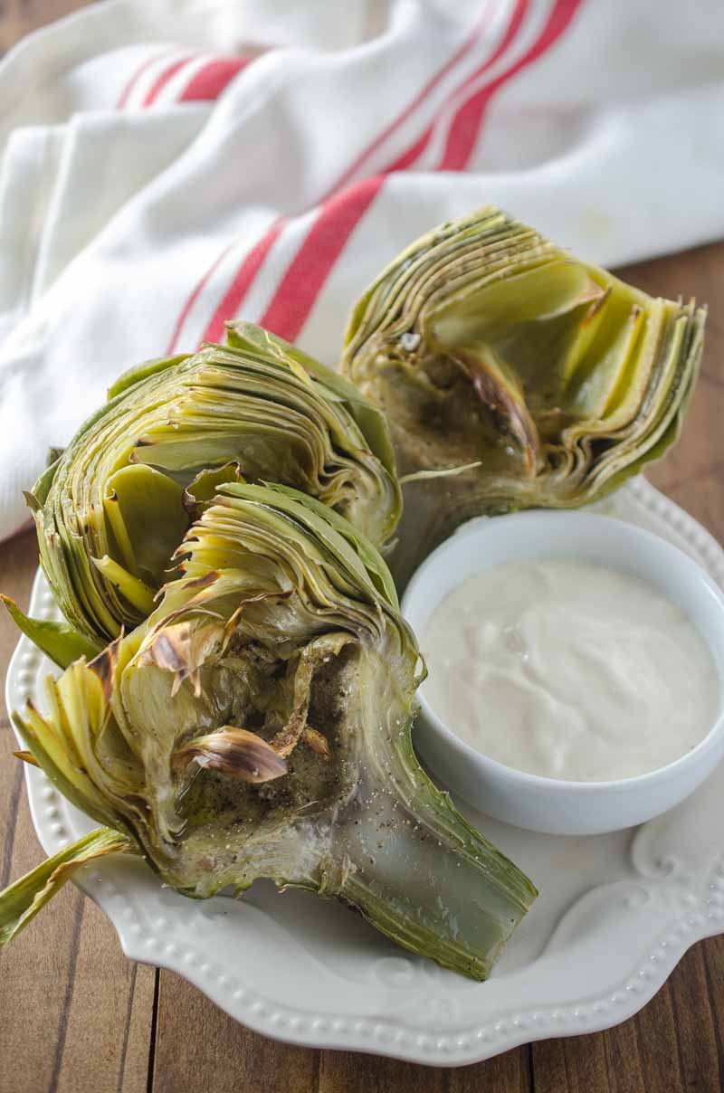 If you like artichokes you are going to love these Broiled Artichokes with Malt Vinegar Aioli. 