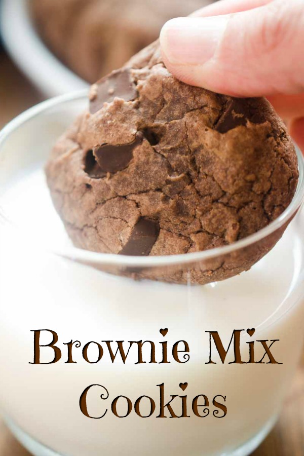 Brownie mix cookies are a chocolate lover's dream and couldn't be easier to make! #browniecookies #browniemix #chocolate #cookies