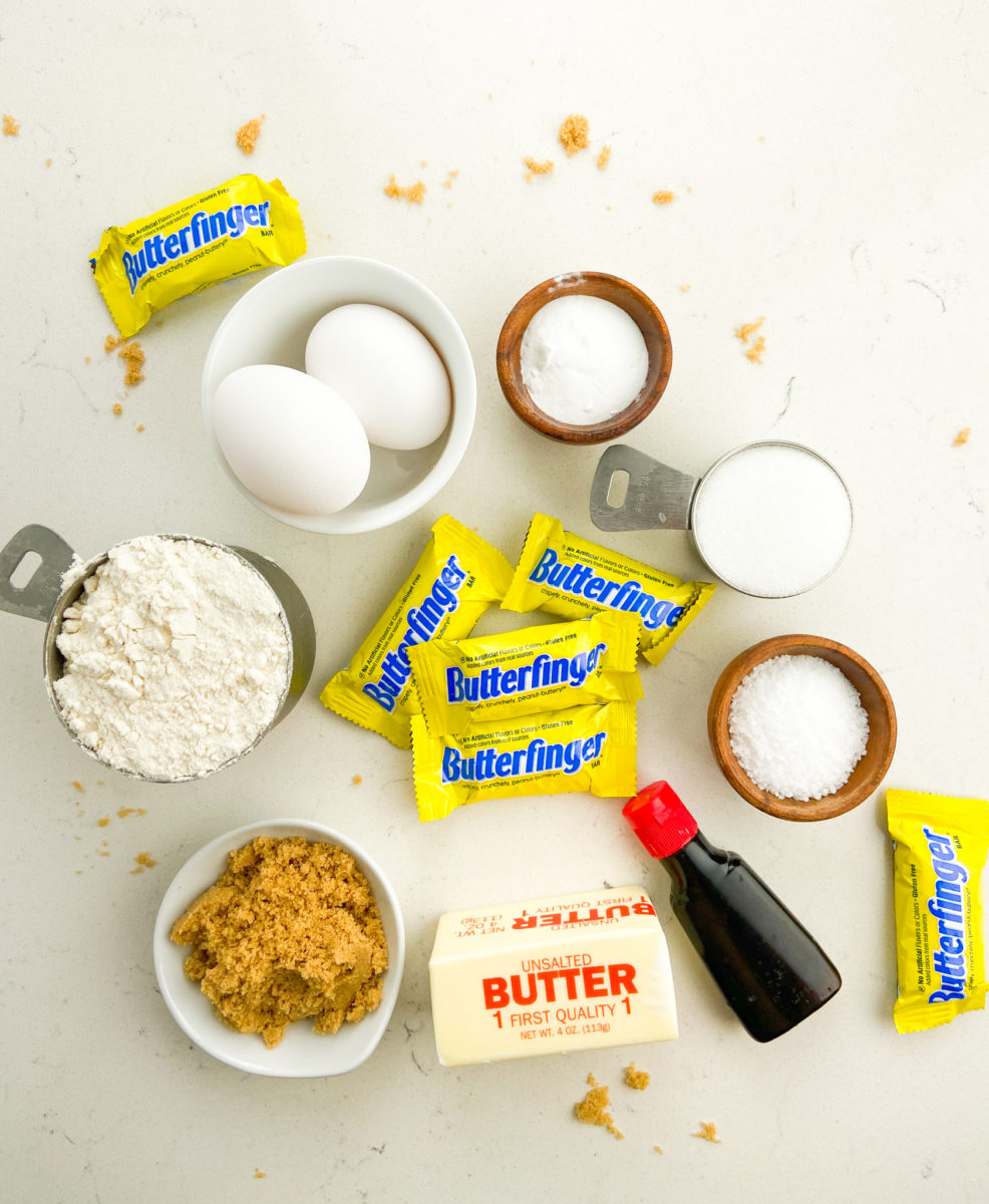 Butterfinger cookie ingredients. 