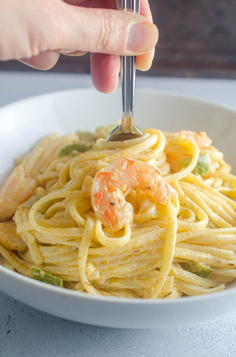 Cajun Shrimp Pasta is a decadent pasta with shrimp sautéed in a creamy sauce and tossed with pasta. Great for date night or any day you want to indulge. 