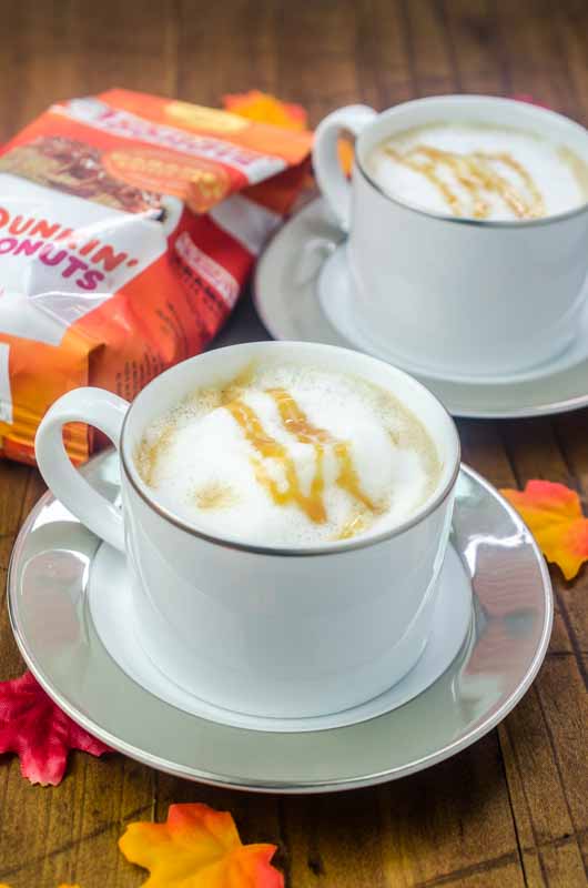 With only 6 ingredients, this Caramel Coffee Cake Latte is easy to make at home. And it is the perfect afternoon pick me up on a cool fall day.