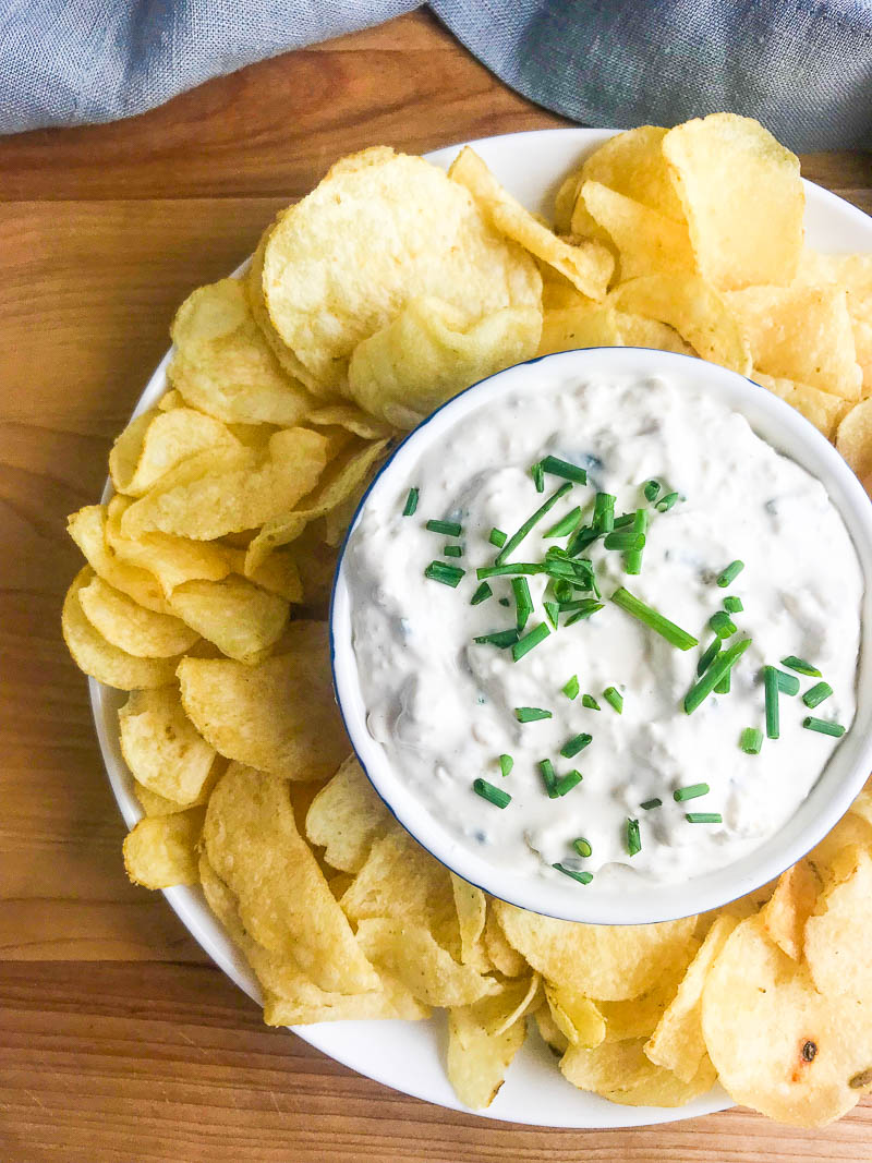 This classic creamy clam dip is perfect for summer potlucks. It's even better after it sets so it's perfect for making ahead! 