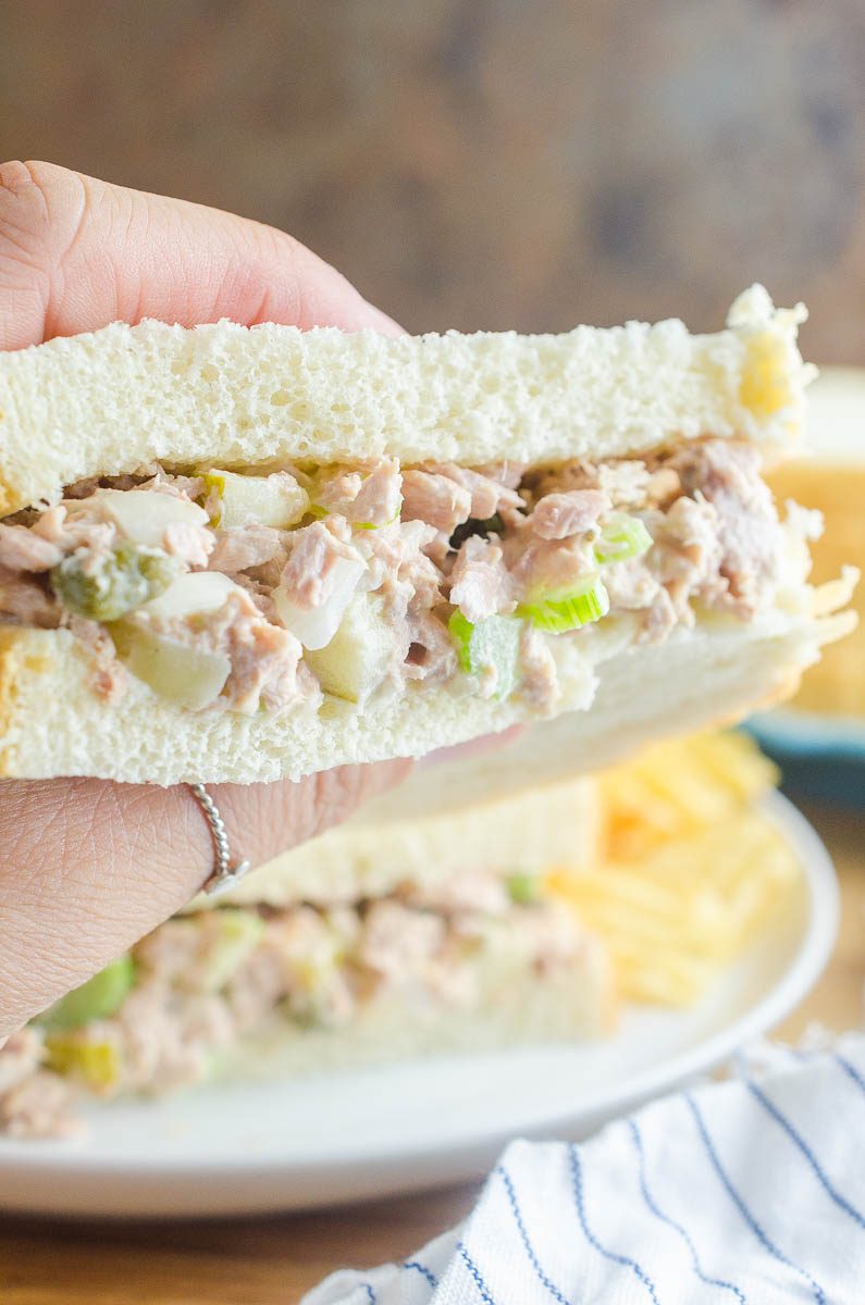 Classic Tuna Salad is a great, protein packed option for lunch. Serve it on sandwiches, crackers or with lettuce for wraps. It's full of flavor and ready in a flash!