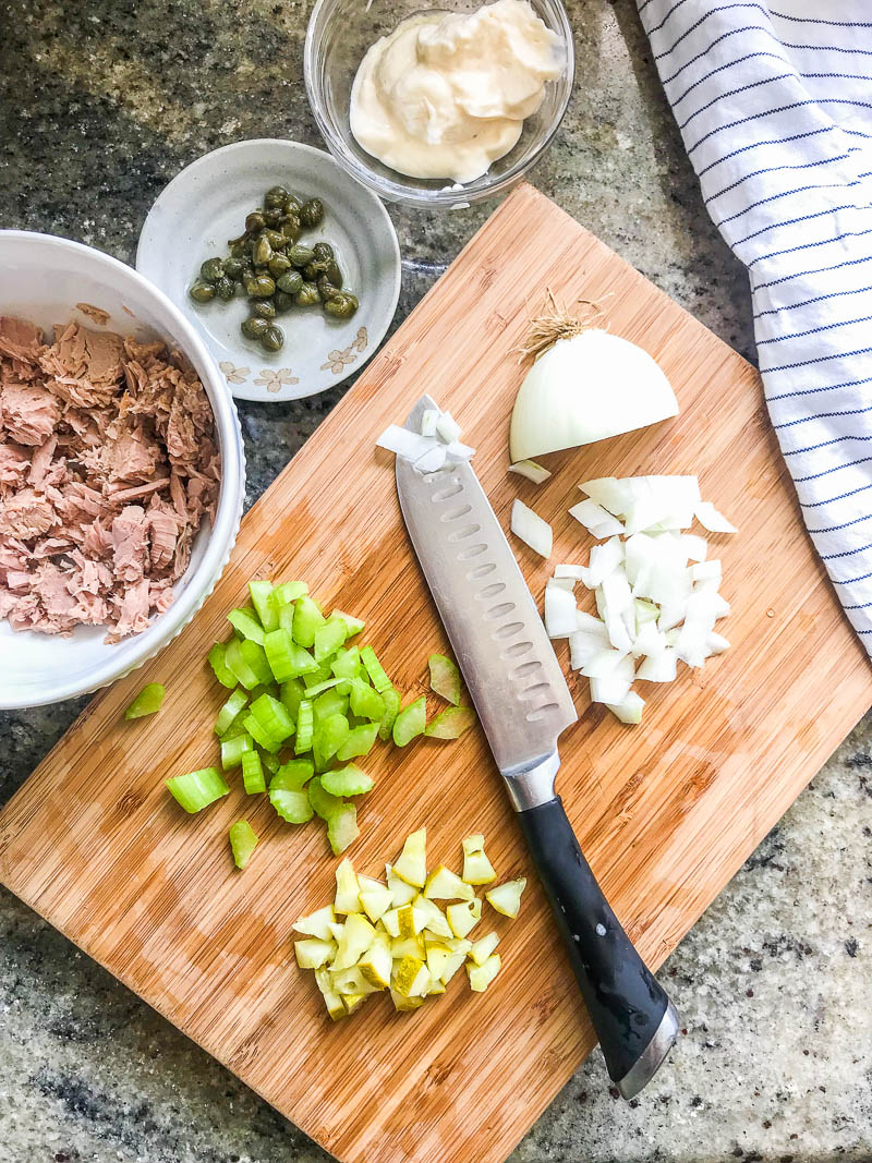Ingredients for tuna salad 
