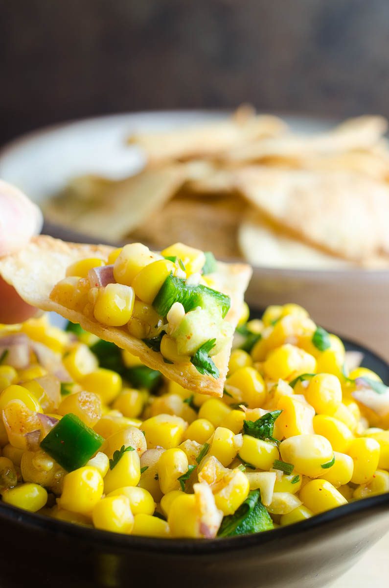 This Easy Corn Salsa recipe makes the perfect addition to tacos, chips and even salads. It comes together in a flash and is a total crowd pleaser. 