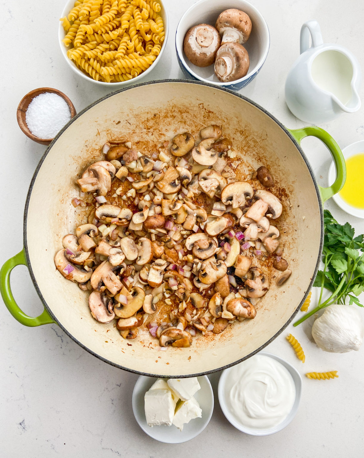 Creamy Mushroom and Sausage Pasta - Life's Ambrosia