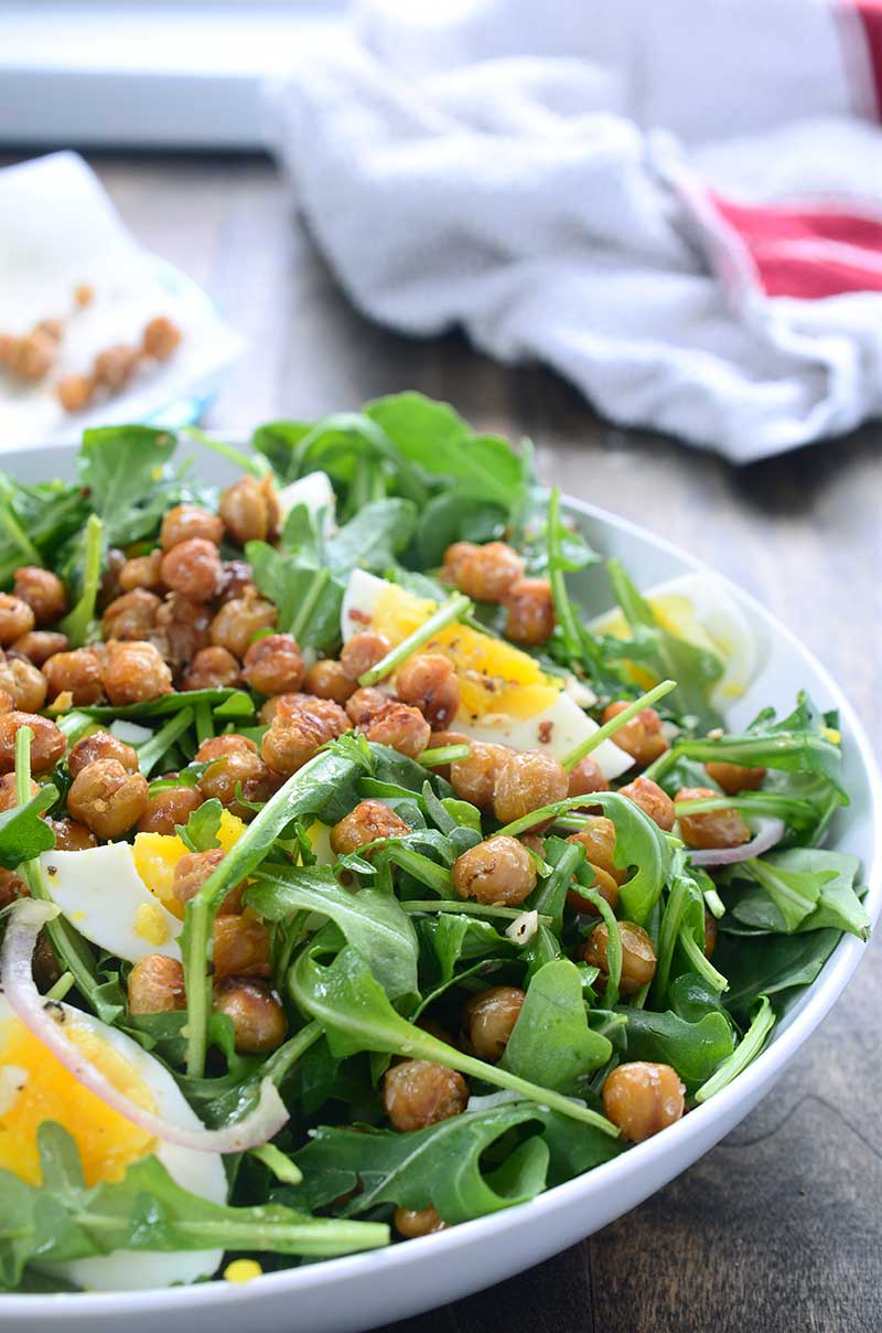 Crispy Chickpea and Arugula Salad Life's Ambrosia