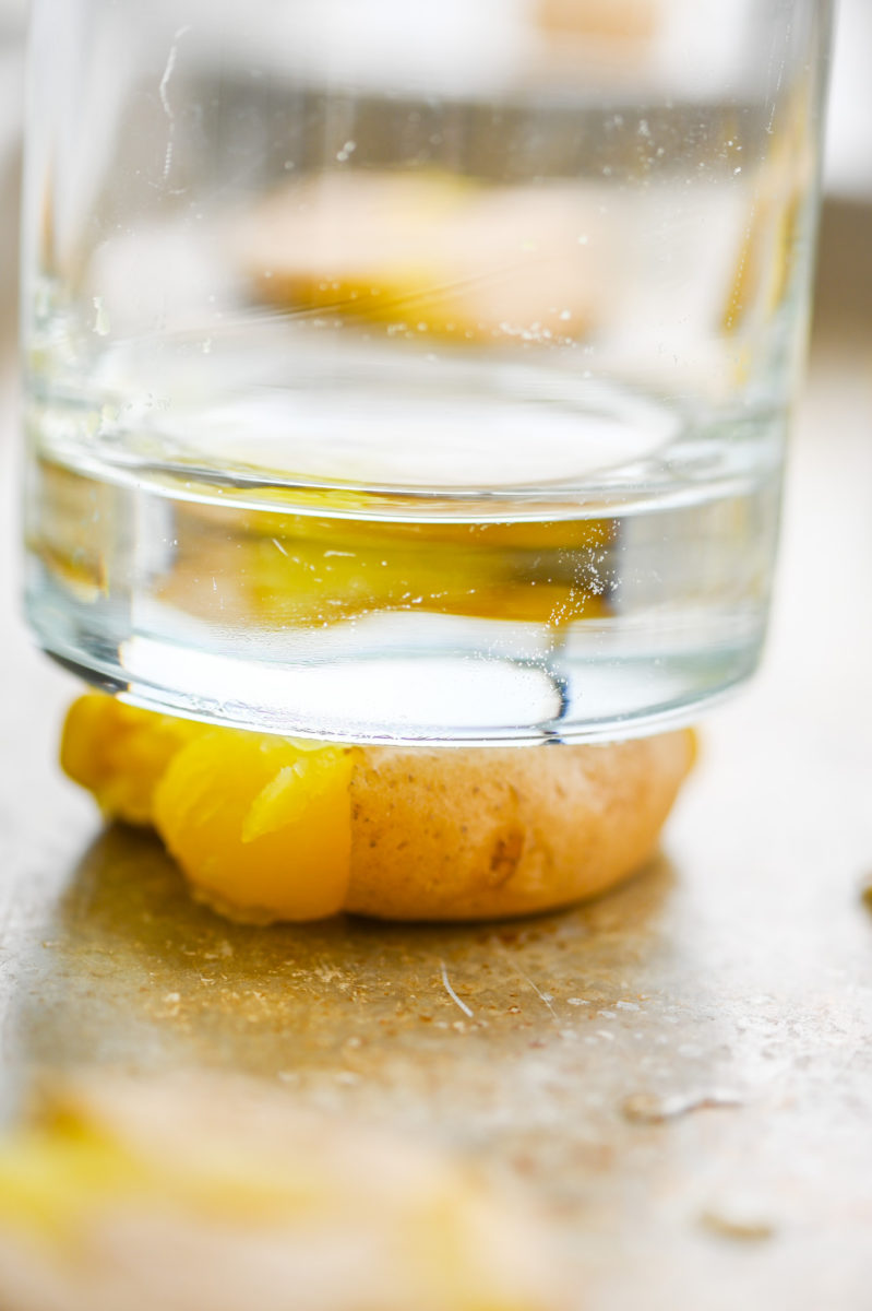 Glass smashing potatoes.