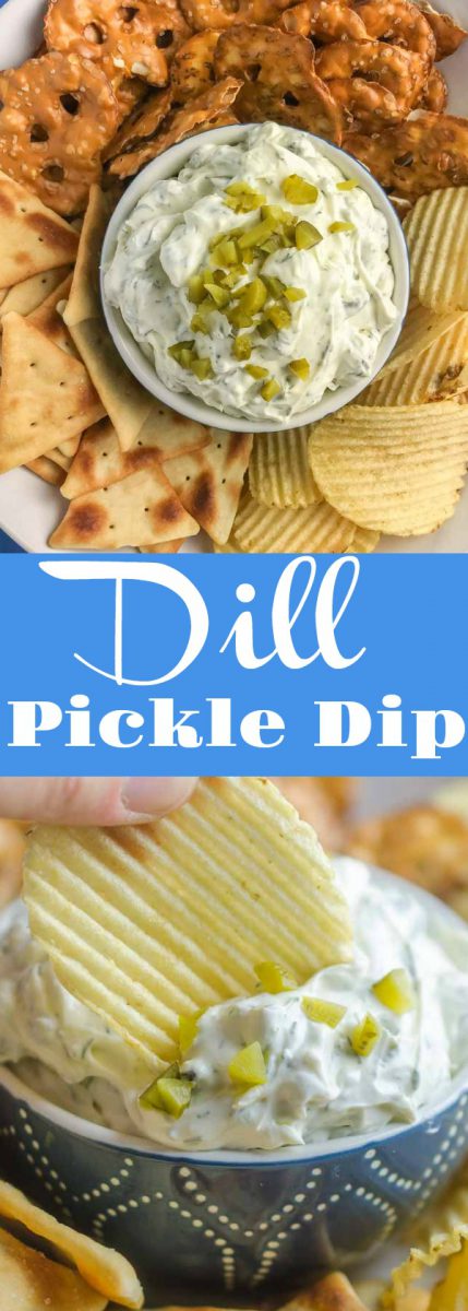 Creamy Dill Pickle Dip is going to be THE dip you'll want to bring to all your summer potlucks. It is super easy to make and a crowd pleaser! 