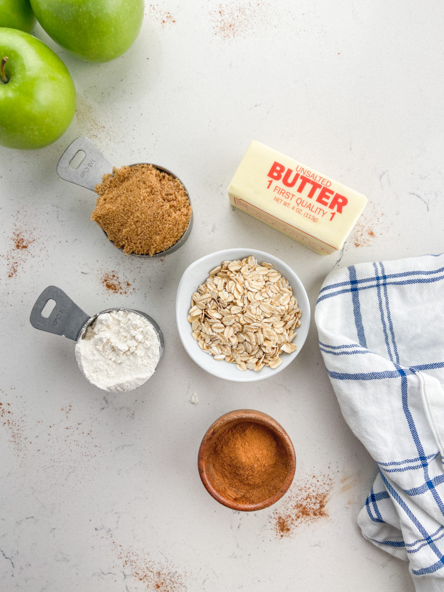 Crisp topping ingredients. 