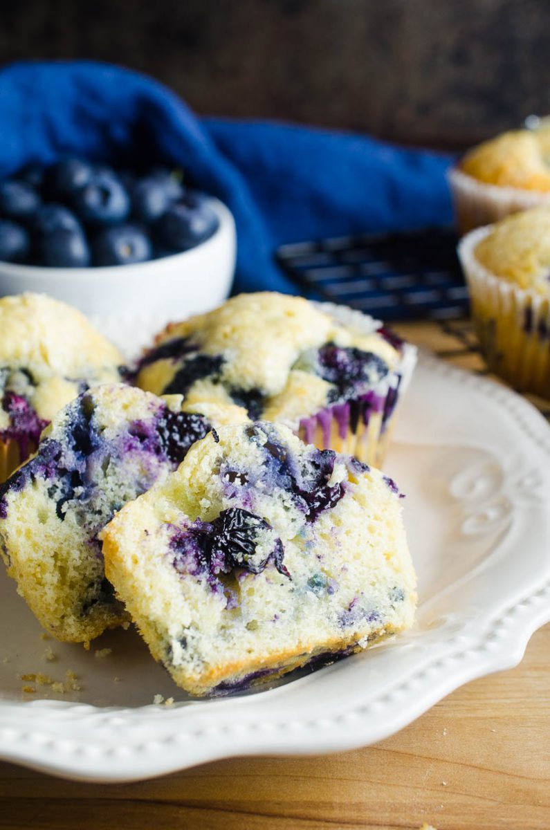 Easy blueberry muffins are a classic for a reason. Moist, tender and loaded with fresh blueberries. Great for breakfast or afternoon snacks. 