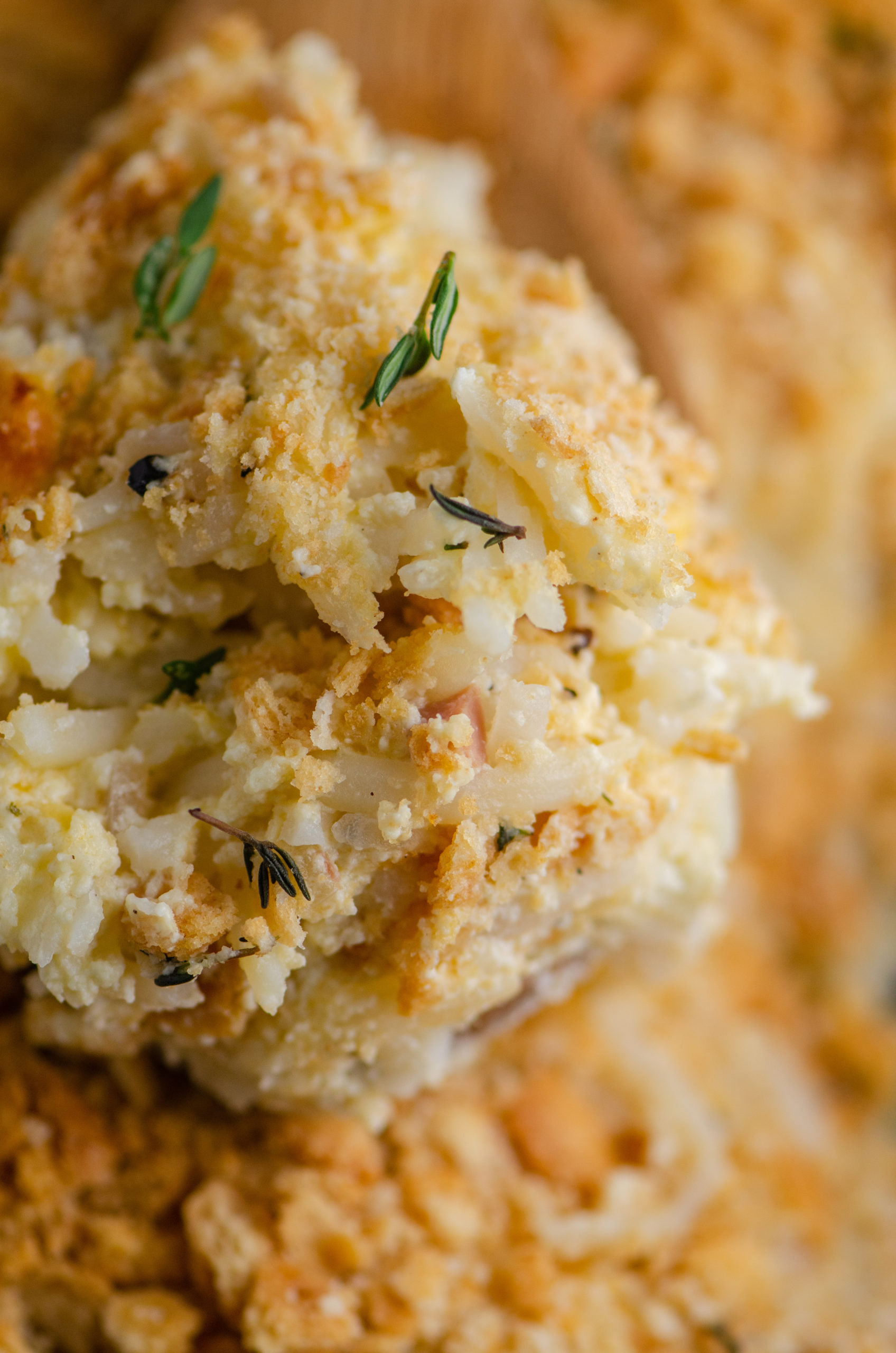 Spoonful of hashbrown casserole.  