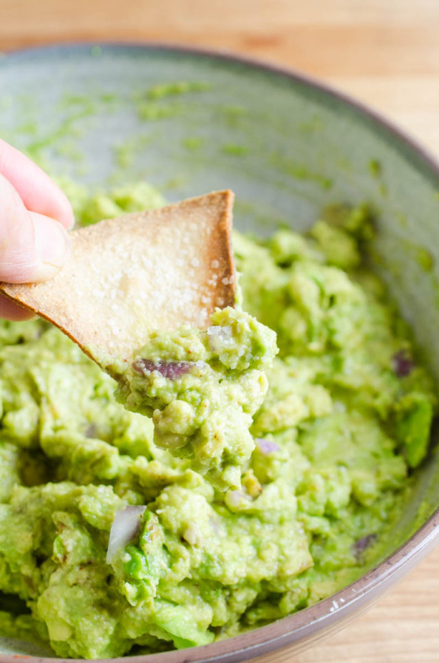 Chip with guacamole