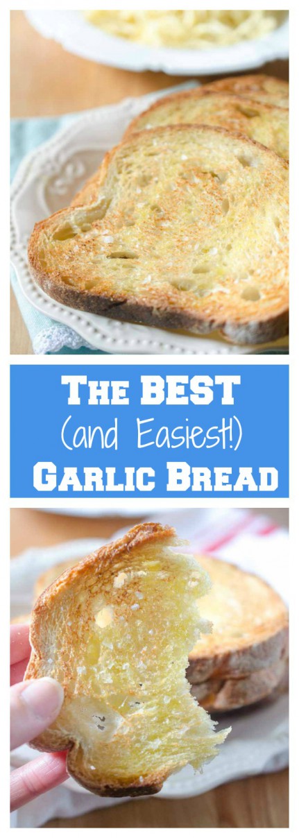 With only 4 ingredients this is the best (and easiest!) garlic bread you'll ever make!
