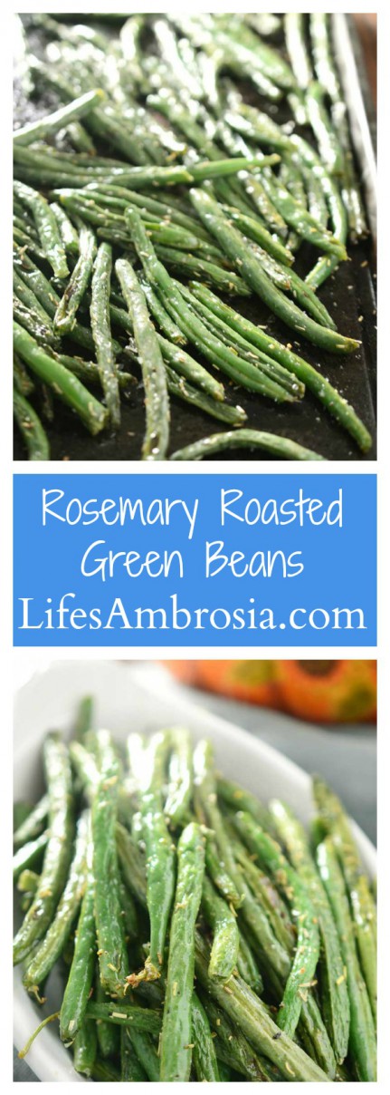 Rosemary roasted green beans are the perfect twist to a classic holiday meal side dish.