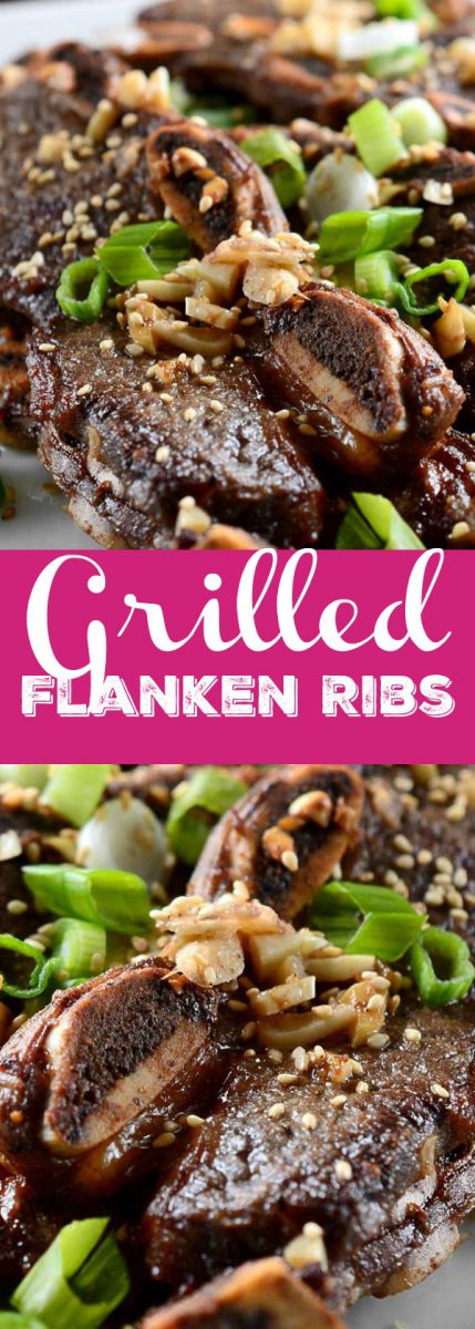 Grilled Flanken Ribs are first marinated in a mixture of ginger and garlic and then grilled to perfection. Learn how to use this uncommon beef cut! 