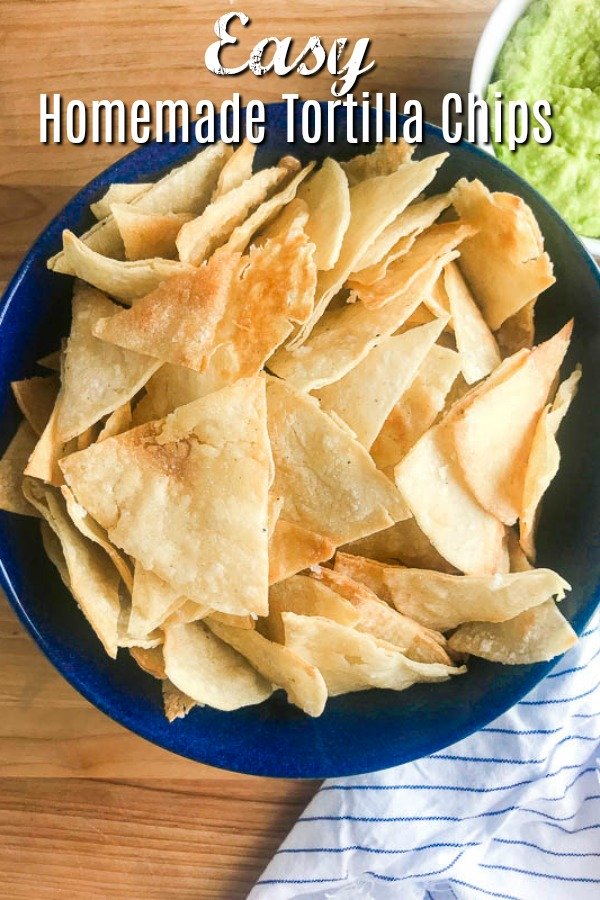 All you need to make your own homemade tortilla chips is 3 ingredients and 15 minutes in the oven. They are great for dipping in all the things! #bakedtortillachips #homemadetortillachips #tortillachips