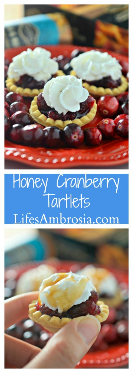 #ad Bite size and perfect for parties, these Honey Cranberry Tartlets should make an appearance at all of your holiday get togethers.