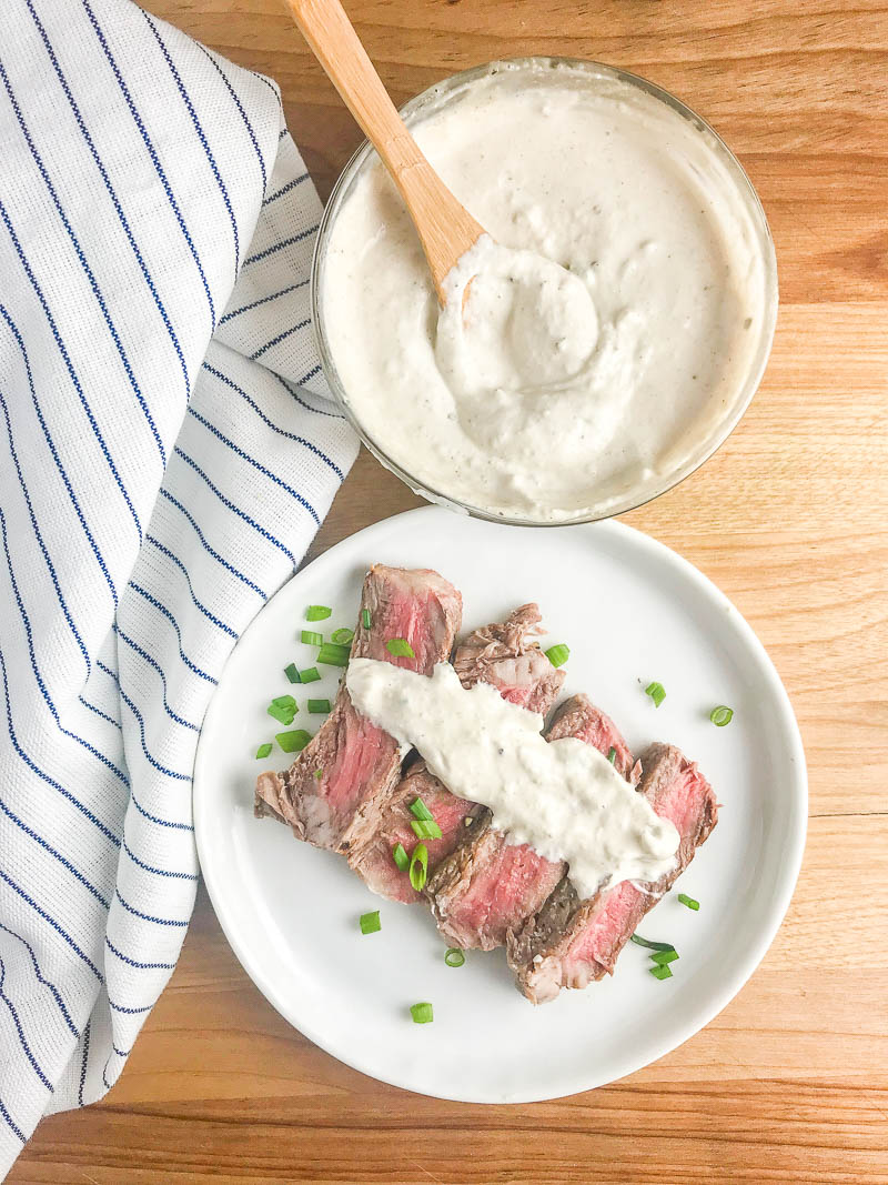 Steak with Horseradish Cream Sauce