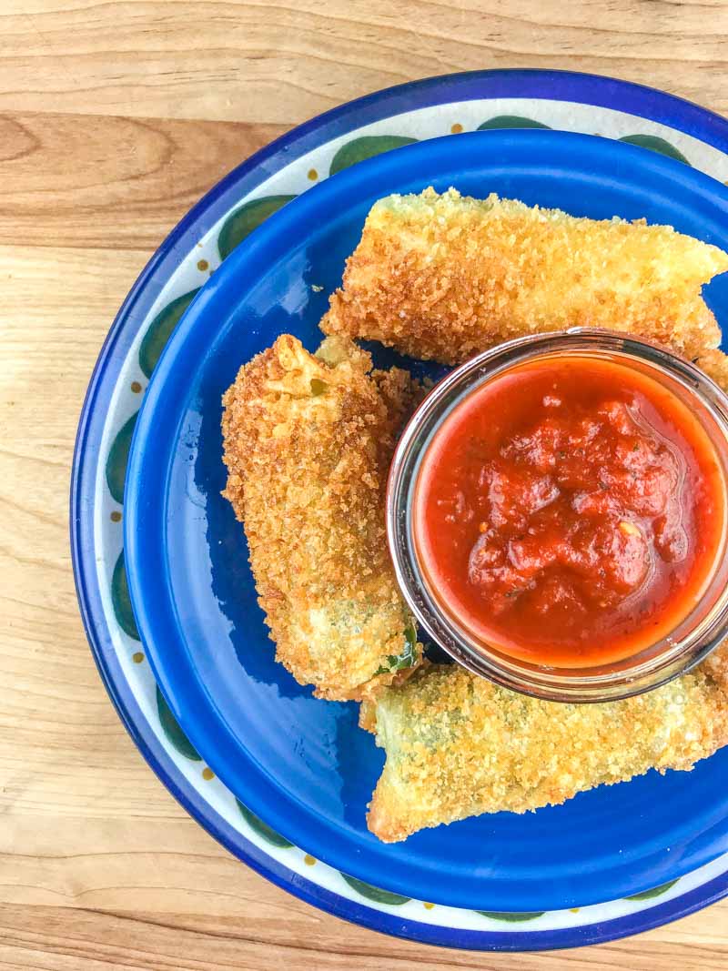 Jalapeno Mozzarella Sticks are crispy and crunchy on the outside and cheesy and spicy on the inside. Party appetizer perfection!