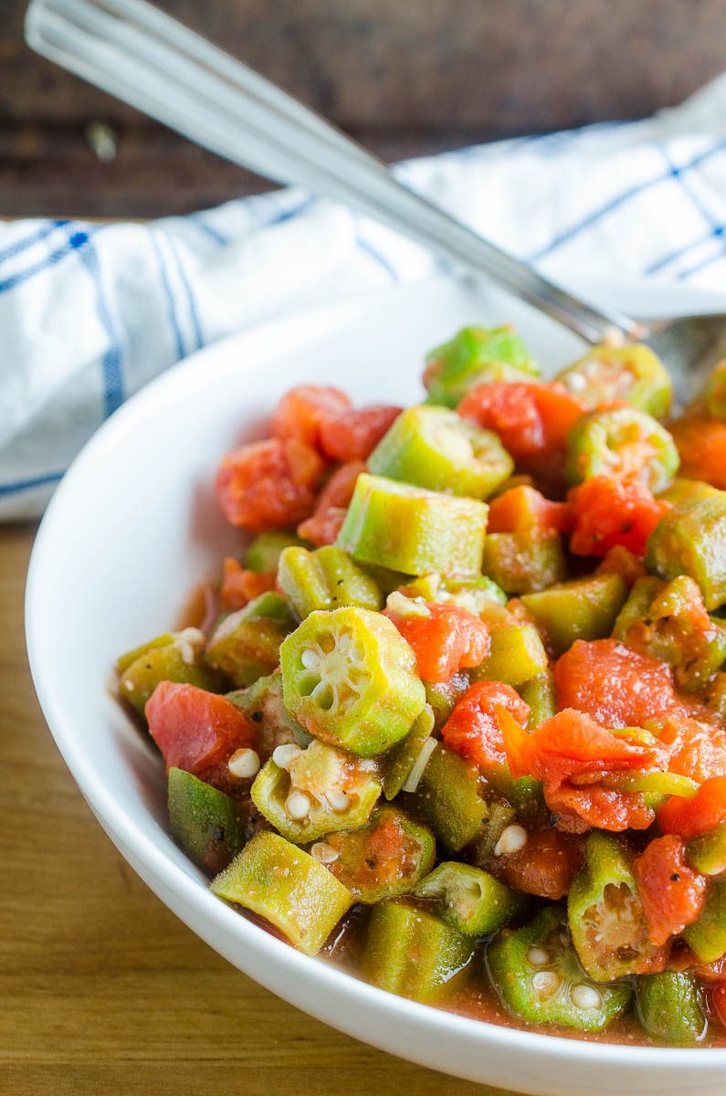 Simple and quick Okra and Tomatoes 