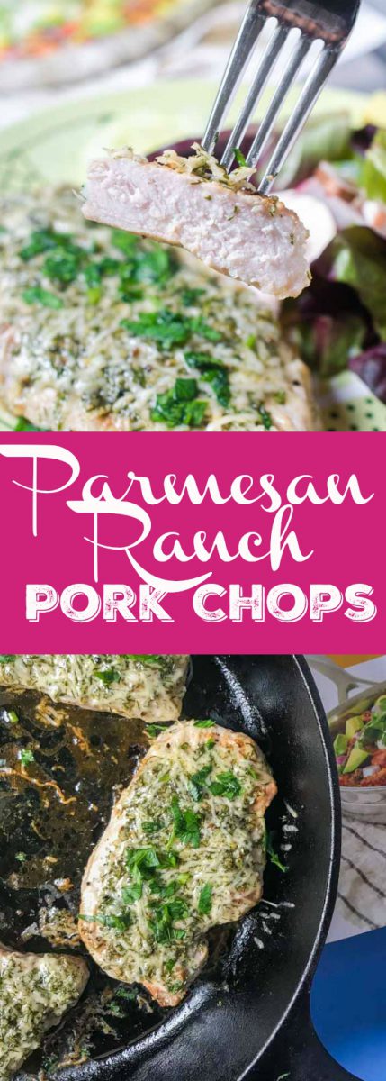 Parmesan Ranch Pork Chops are an easy and flavorful weeknight meal. You probably have all of the ingredients needed in your kitchen right now! 