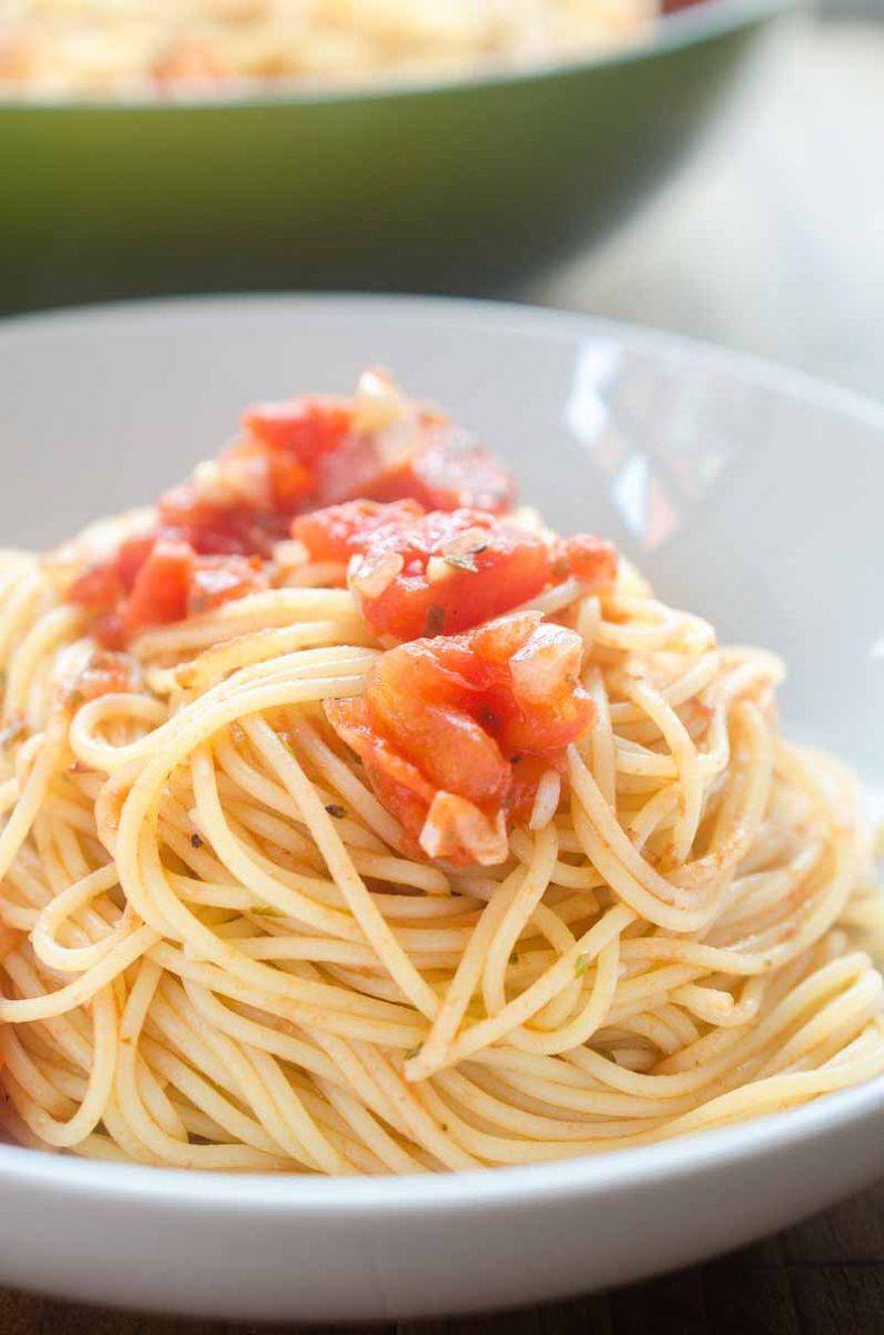 Pasta Pomodoro or capellini pomodoro is a quick and easy pasta dish perfect for weeknights! 