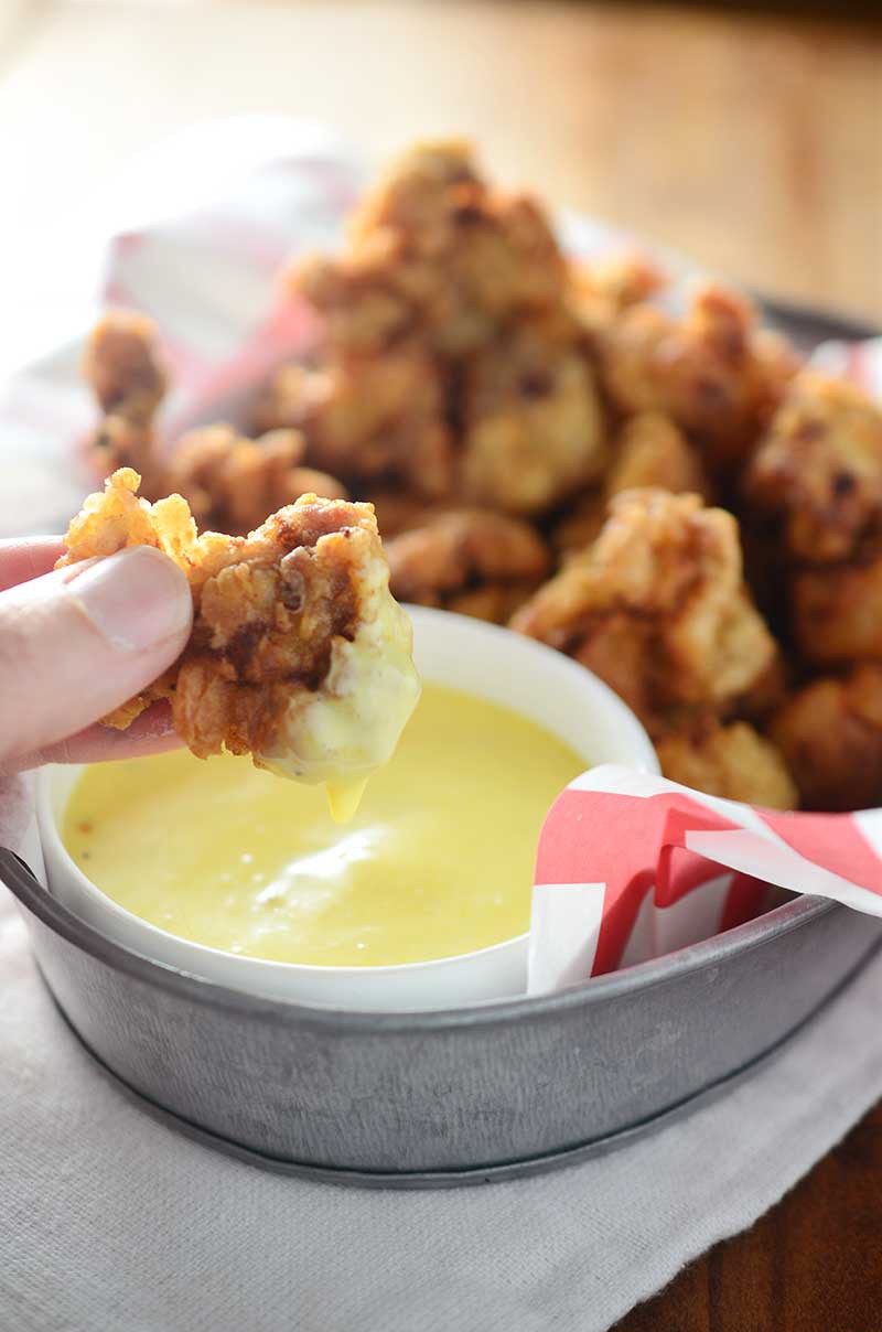 Crispy bite-size popcorn chicken will be a hit with the whole family!
