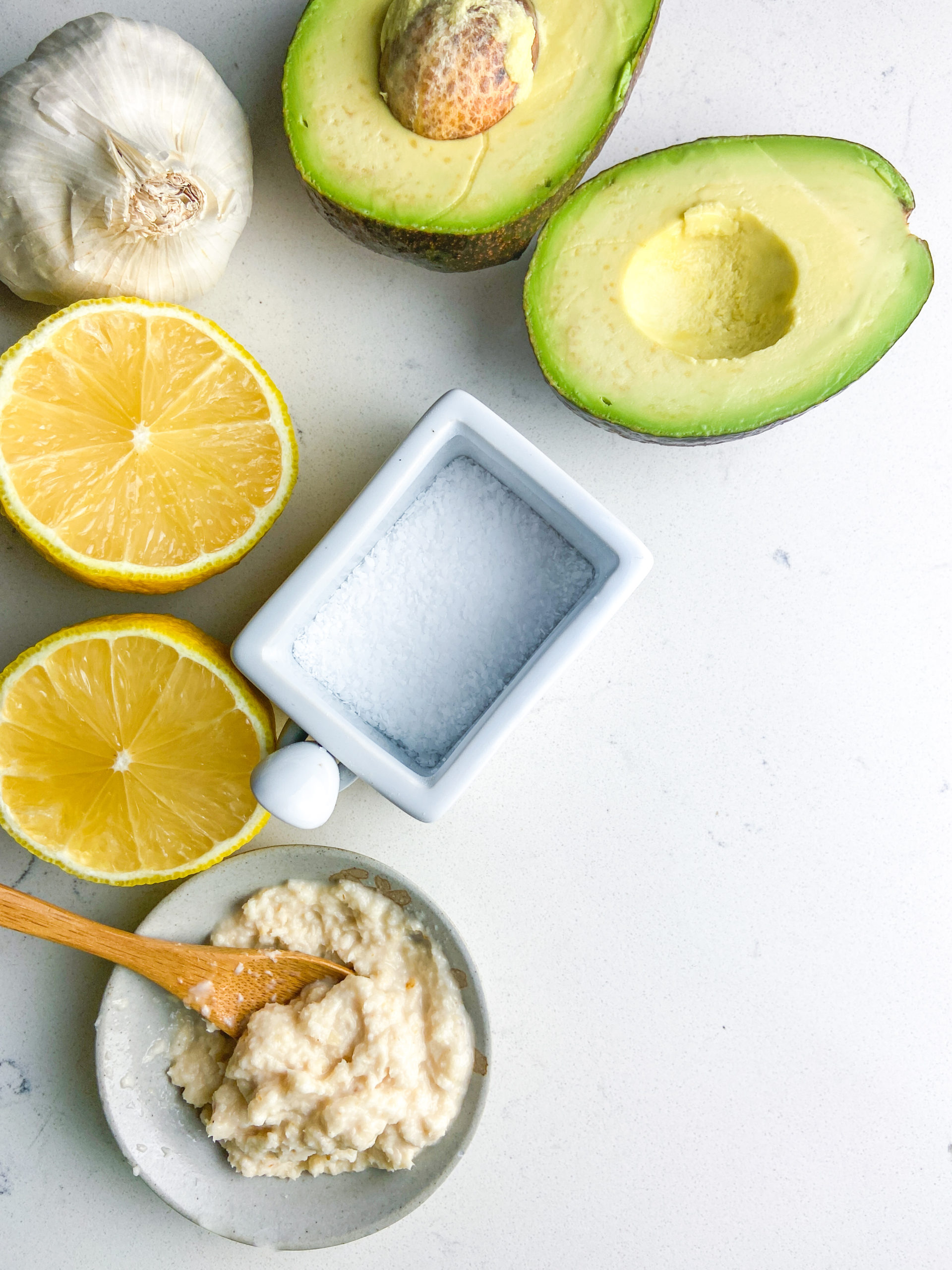 Overhead photo of sauce ingredients