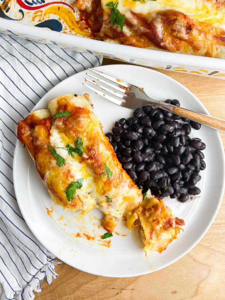 Pulled Pork Enchiladas Homemade Enchilada Sauce Life's Ambrosia