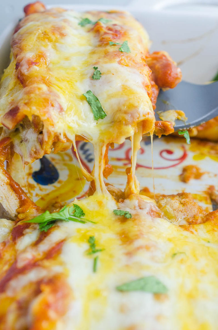 Pulled Pork Enchiladas Homemade Enchilada Sauce Life's Ambrosia