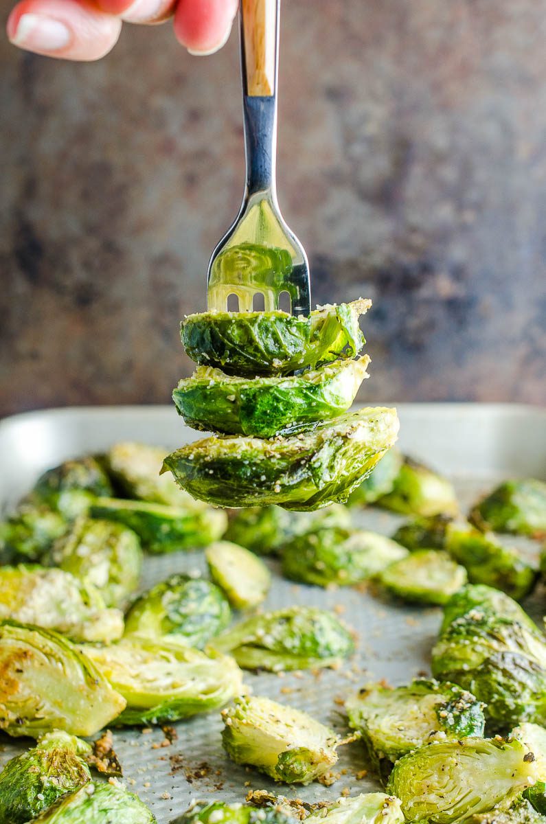 because they cook a bit faster and, the best part, it gives even more chance for crispy edges. And as I've mentioned, I love me some crispy brussel sprouts edges.