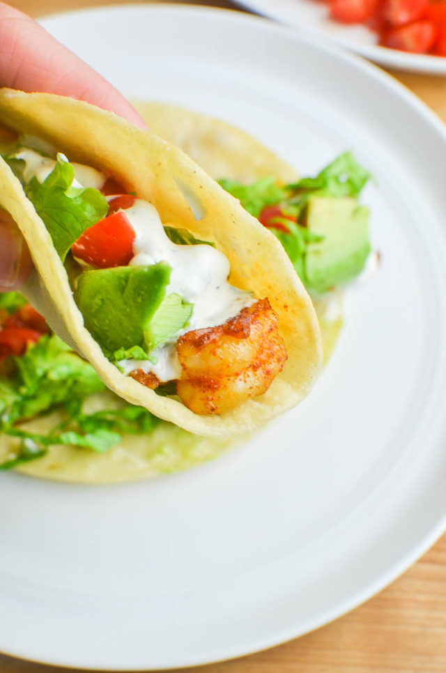 Shrimp Tacos with Cilantro Lime Sauce Recipe {VIDEO} Life's Ambrosia