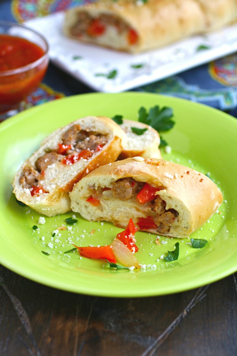 Sausage and Pepper Stromboli Life's Ambrosia