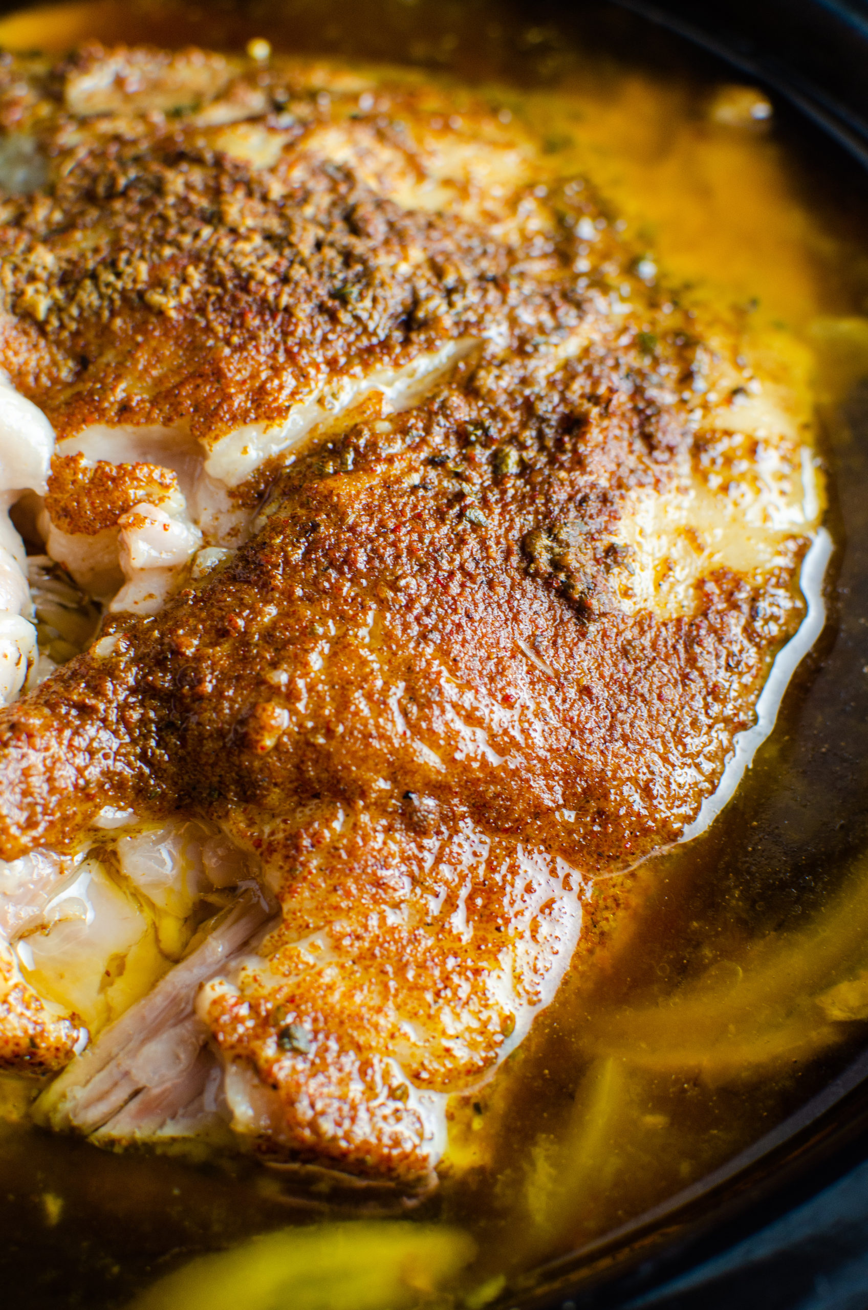 Pork shoulder in slow cooker. 