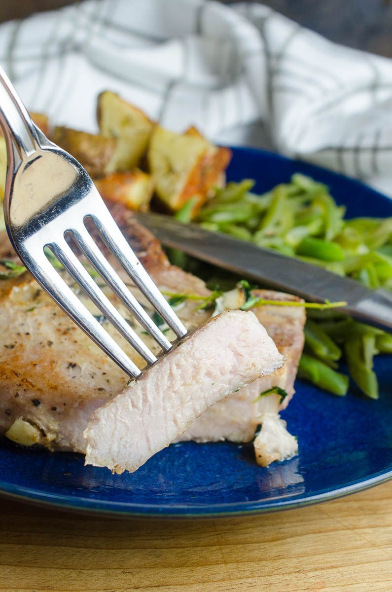 Easy sous vide pork chops