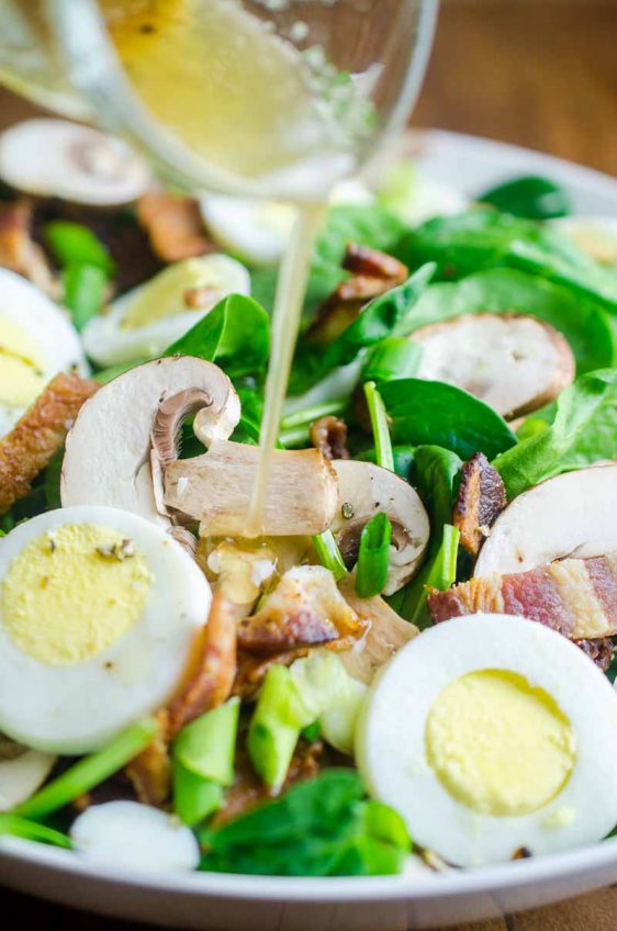 Spinach Salad with Bacon Dressing - Life's Ambrosia