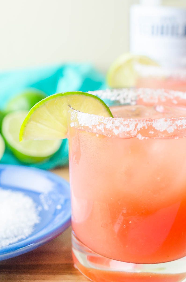 Simply refreshing Watermelon Margaritas will be your go to way to cool down this summer! And you only need 3 ingredients to make them! 