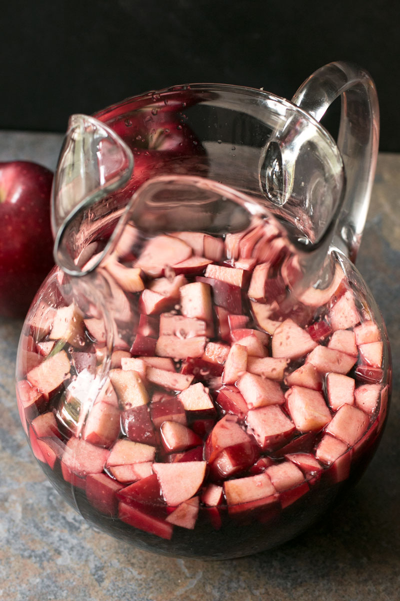 Witches Brew Sangria is a rich and sinful way to celebrate Halloween! The classic red Apple and red wine combination simply can't be beat.