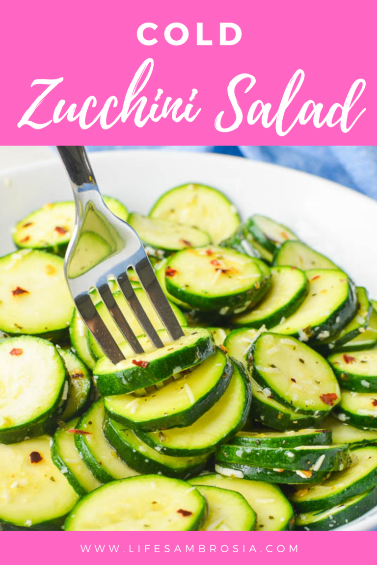 Cold Zucchini Salad Recipe Life's Ambrosia