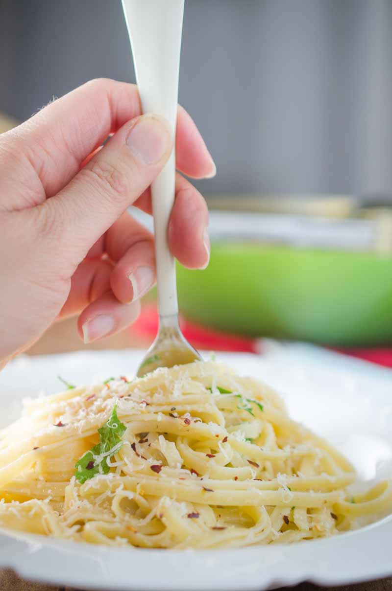 Classic Aglio e Olio pasta is one of my favorites and a favorite of all garlic lovers!