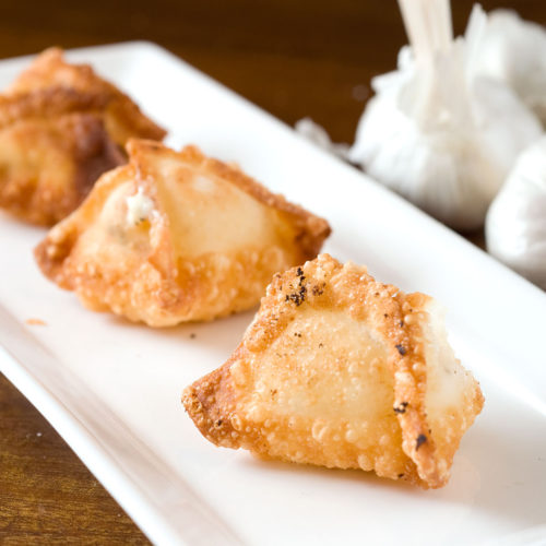 Roasted Garlic Cream Cheese Wontons Life's Ambrosia
